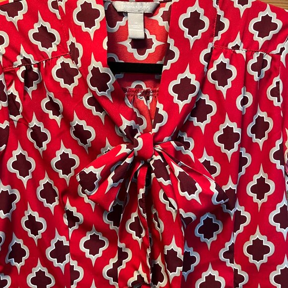 Banana Republic Dolman Sleeve Tie Front Blouse - L - Picture 5 of 5